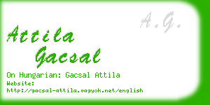 attila gacsal business card